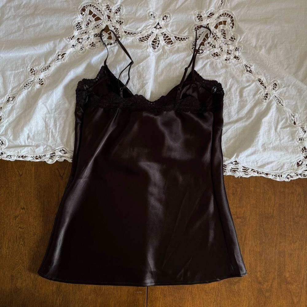 VTG Rampage Brown Whimsy Satin Camisole - Picture 4 of 4